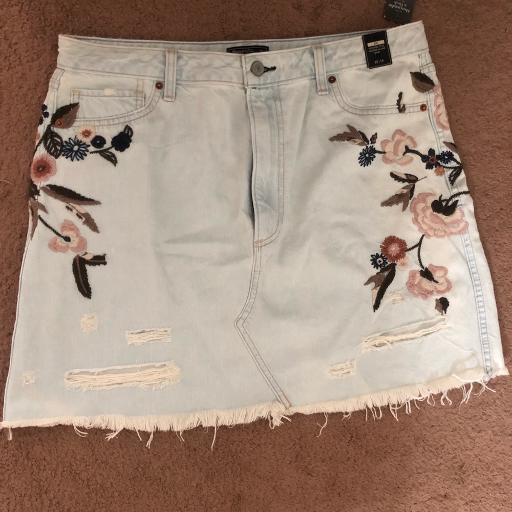 abercrombie jean skirt